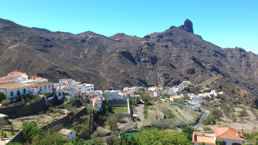 Vista general del pueblo de Tejeda, en el centro de Gran Canaria. Islas Canarias