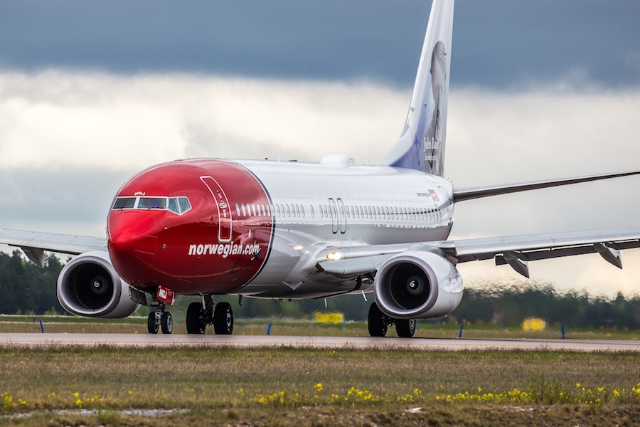 Boeing 737 de Norwegian. Foto: Norwegian