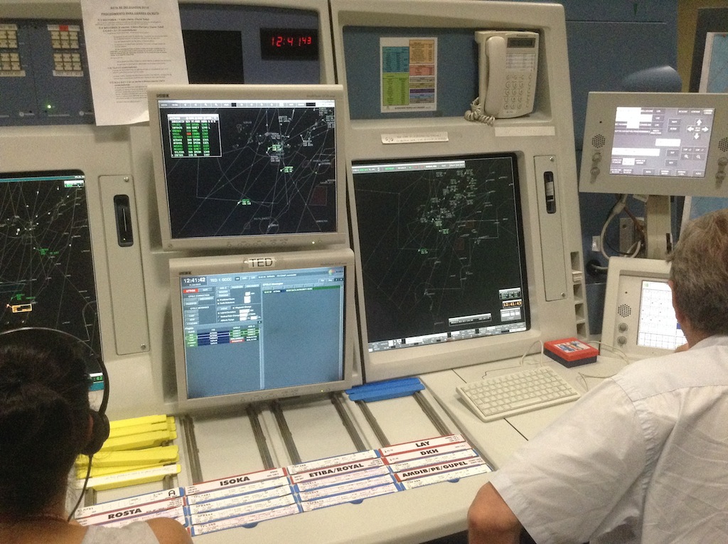 Punto de supervisión de ruta en el Centro de Control Aéreo de Canarias