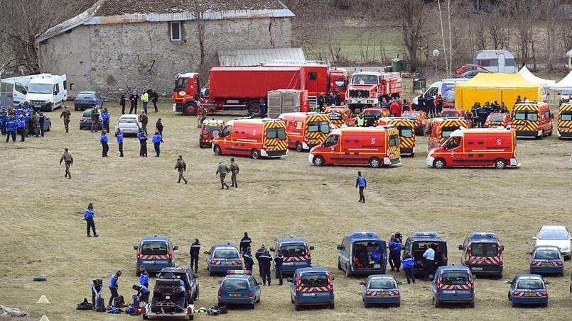 Fotografía del Ministerio del Interior francés en la zona cero del accidente