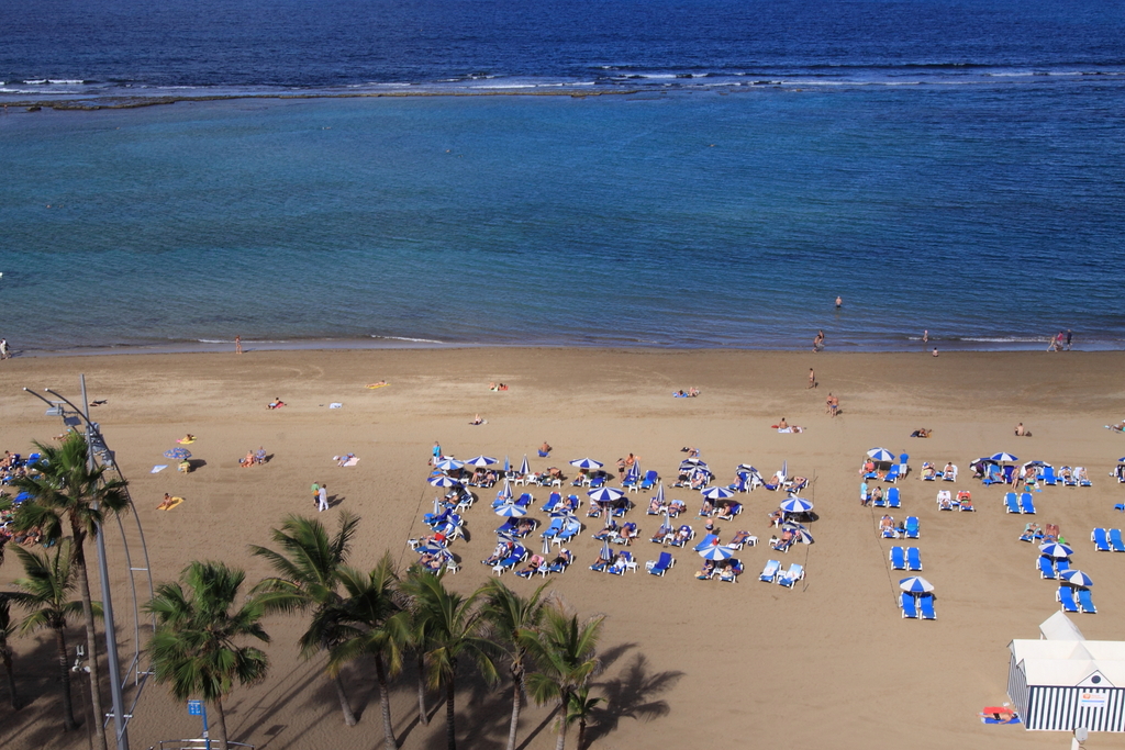 Playa de Las Canteras, en Las Palmas de Gran Canaria