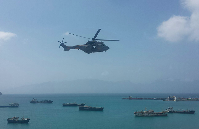 Helicóptero del SAR. Fotografía del Ejército del Aire.