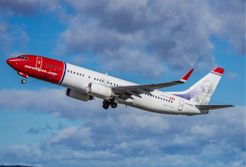 Avión 737-800 de Fly Norwegian. Fotografía:: Norwegian