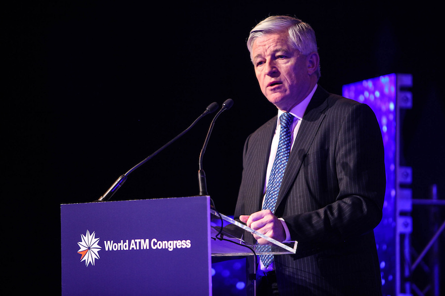 Jeff Poole (CANSO) interviene en la jornada inaugural del World ATM Congress celebrado en IFEMA-Madrid. 8 al 10 de marzo de 2016. Fotografía: World ATM Congress